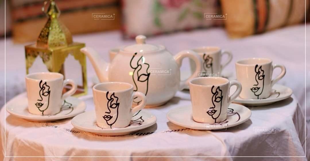 Ceramic Coffe Set 14 Pieces