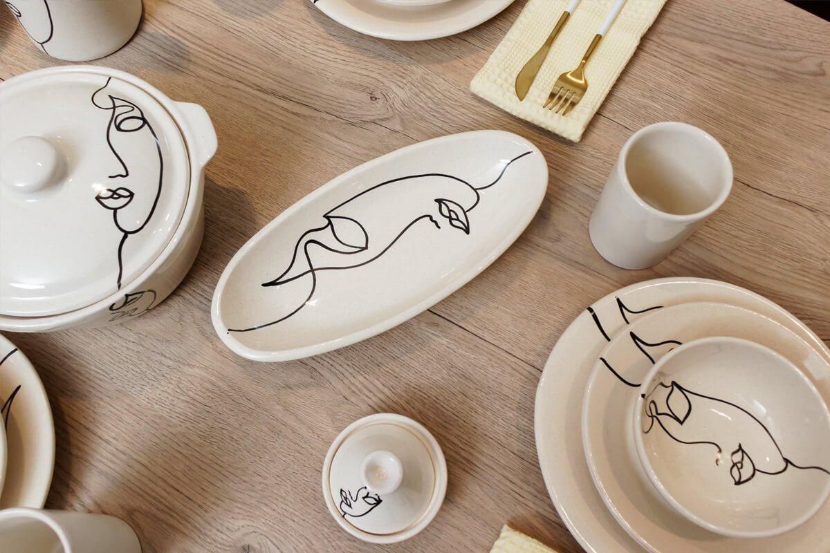 Ceramic Kitchen Set 35 Pieces